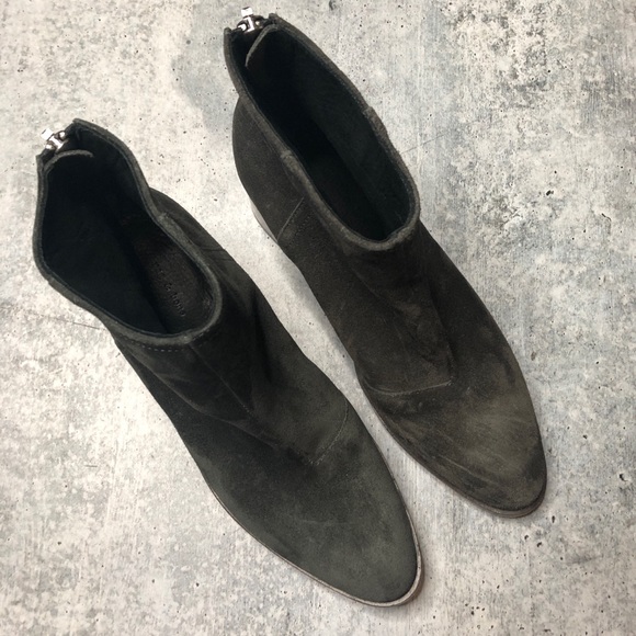 rag & bone Gray Asphalt Wesley Suede Booties